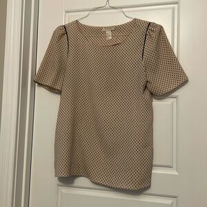 H&M size US 6 beige/pink blouse